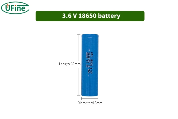 3.6v lithium battery 18650