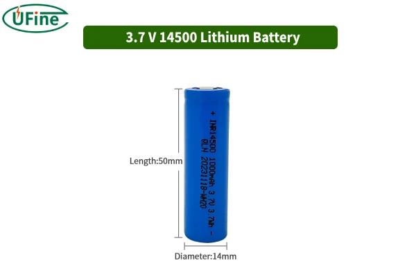 3.7 v 14500 lithium battery