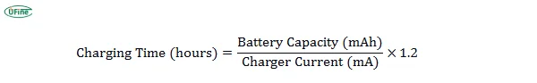 calculate the 14500 battery charging time formula