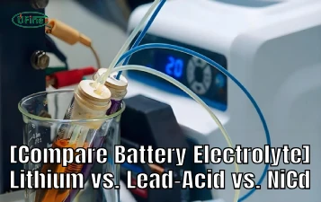 compare battery electrolyte lithium vs lead acid vs nicd