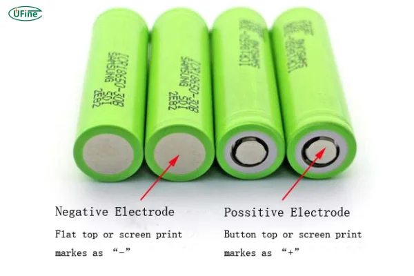 distinguish the positive and negative terminals of a battery