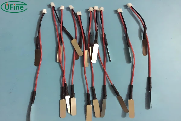 positive and negative terminals of a lithium battery