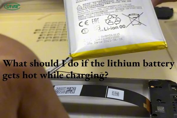 what should i do if the lithium battery gets hot while charging