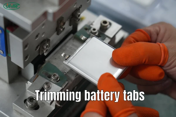 trimming battery tabs