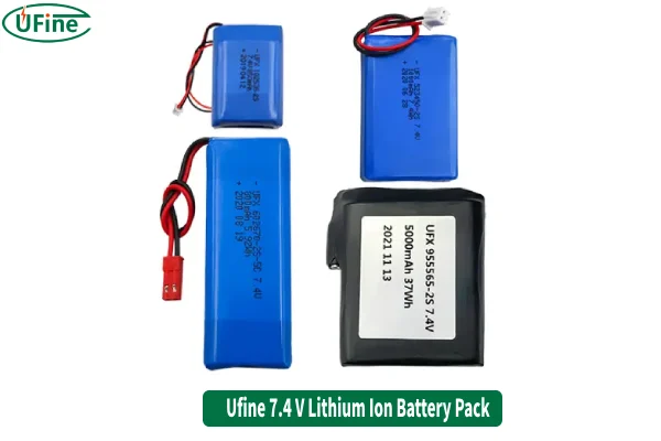 ufine 7.4 v lithium ion battery pack