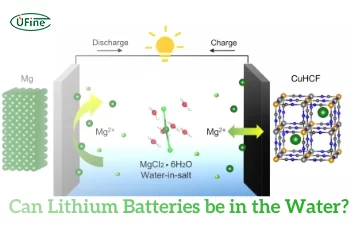 can lithium batteries be in the water