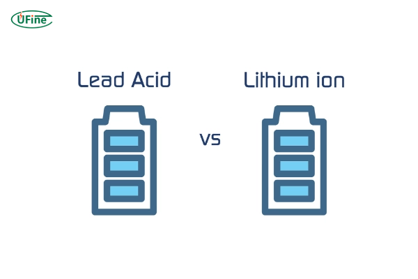compare lead acid batteries with lithium ion batteries