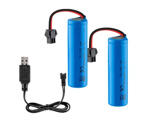 fpvera 3 7 v 1200mah li ion battery with charger cable