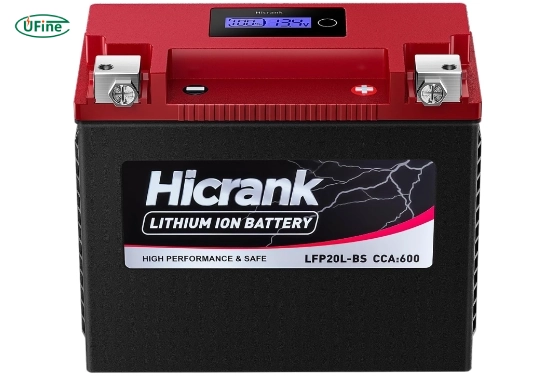 hicrank lithium 12v 12ah 600cca lifepo4 motorcycle battery