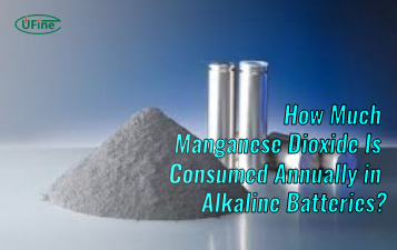 how much manganese dioxide is consumed annually in alkaline batteries