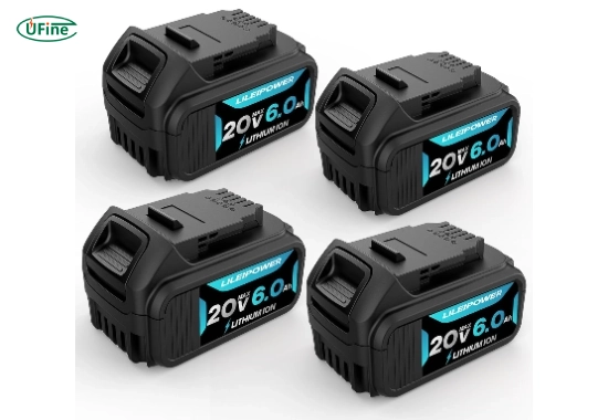 lileipower 4 pack 20 v 6 0 ah battery