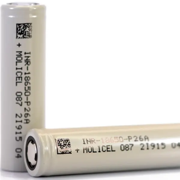 molicel p26a 18650 2600mah 35a battery