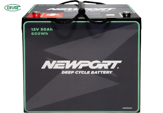 newport 12v50ah deep cycle heavy duty marine battery