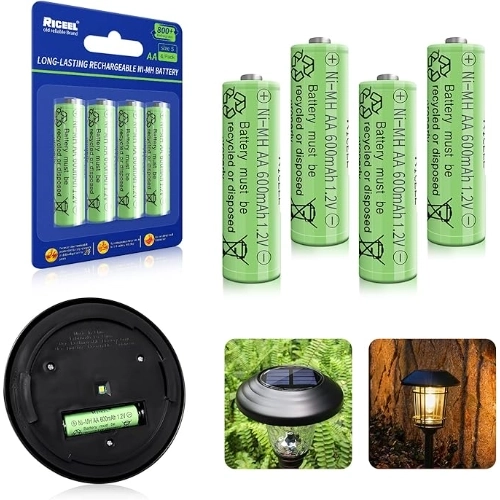 riceel aa rechargeable batteries 600mah