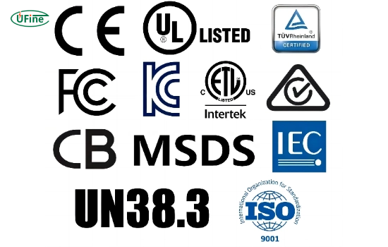 types of battery certifications