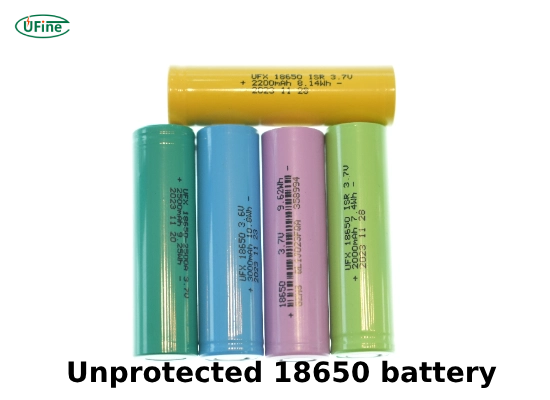 unprotected 18650 battery